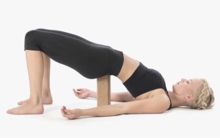 supported bridge pose