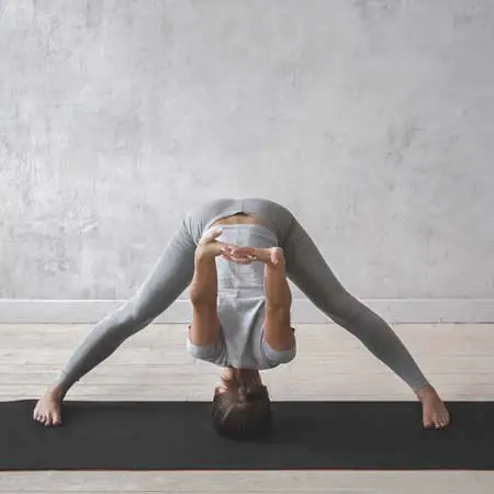 Forward fold in yoga