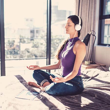 Can I use headphones when meditating