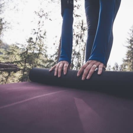 My yoga mat finally arrived! It smelled terrible, like bad coffee