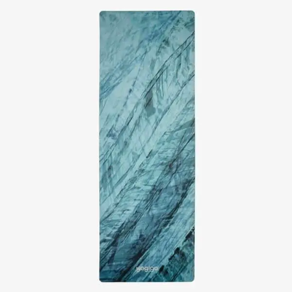 suede yoga mat towel blue marble yogigo