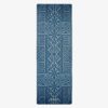 suede yoga mat towel mosaic blue yogigo