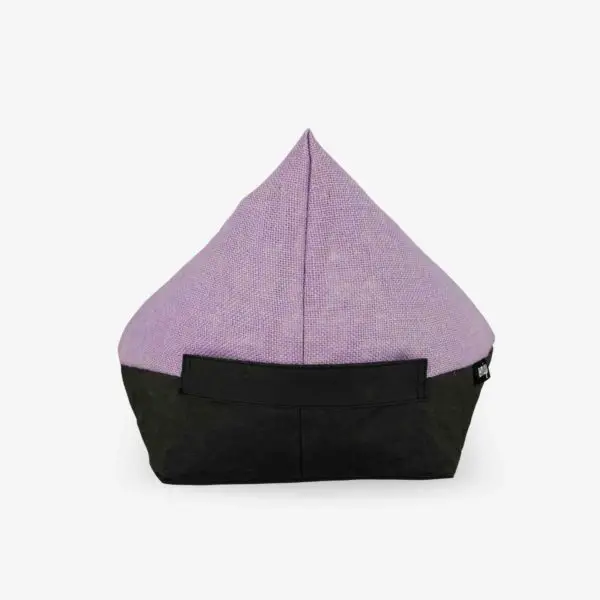 Meditation pillow black purple hemp omigo